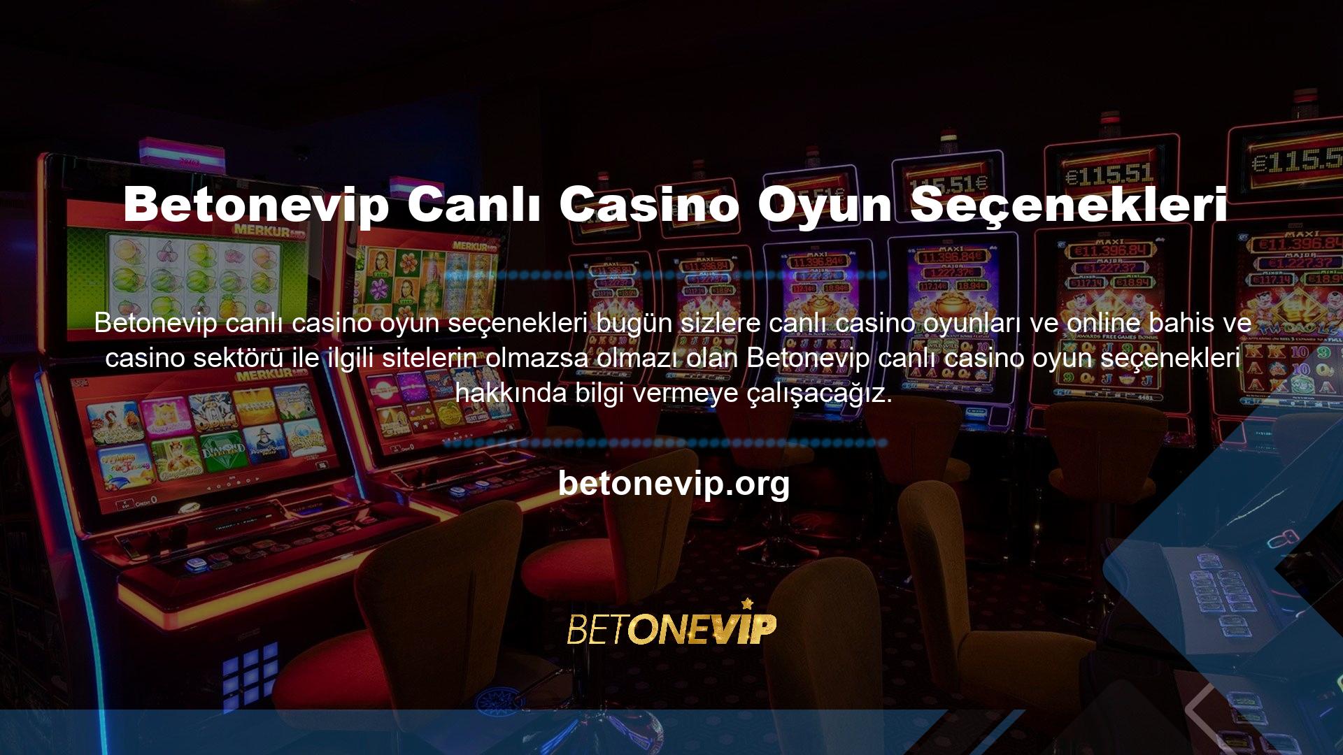 Betonevip, HD kalitesinden ödün vermeyen yayınları, farklı limitlerde oyunların oynanabildiği masaları ve geniş oyun yelpazesi ile otantik bir casino ortamını ayağınıza getiriyor
